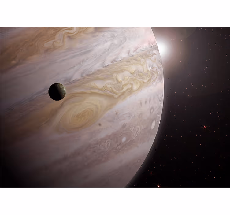 fototapety vesmír jupiter a mesiac - Tenstickers