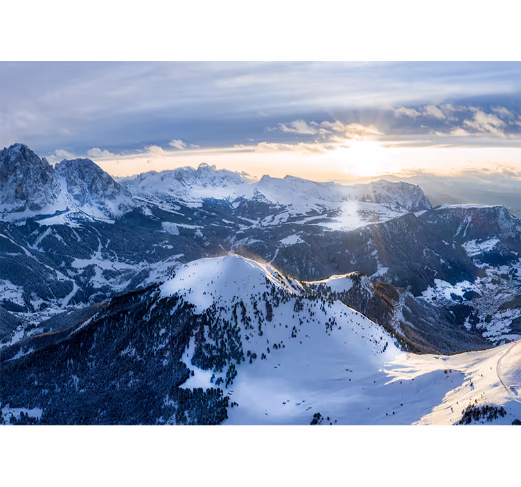 fototapety hory panoráma alpského východu slnka - Tenstickers