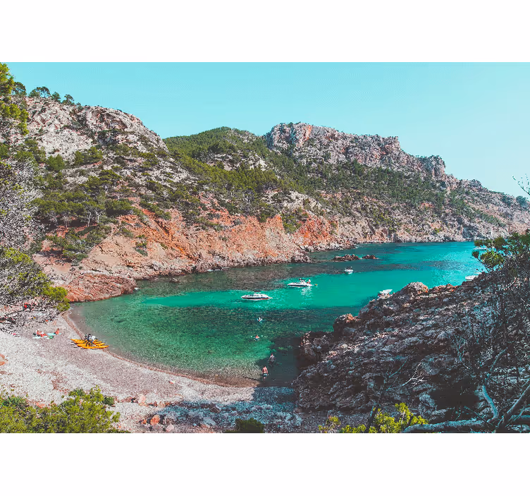 Krajinka fototapety pohľad na pobrežnú zátoku - Tenstickers