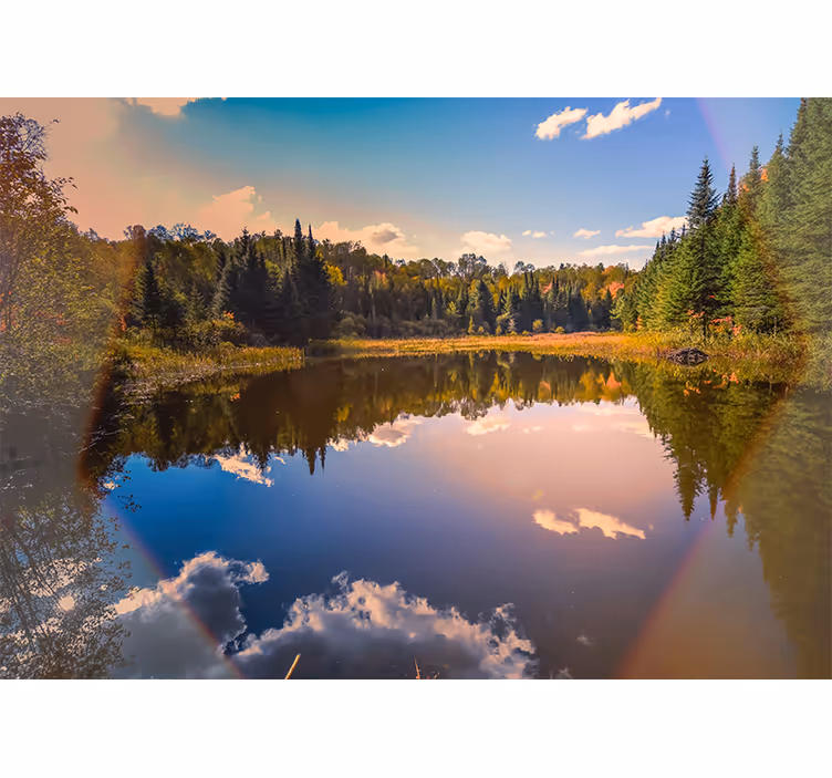 Krajinka fototapety pokojné zrkadlo vody - Tenstickers