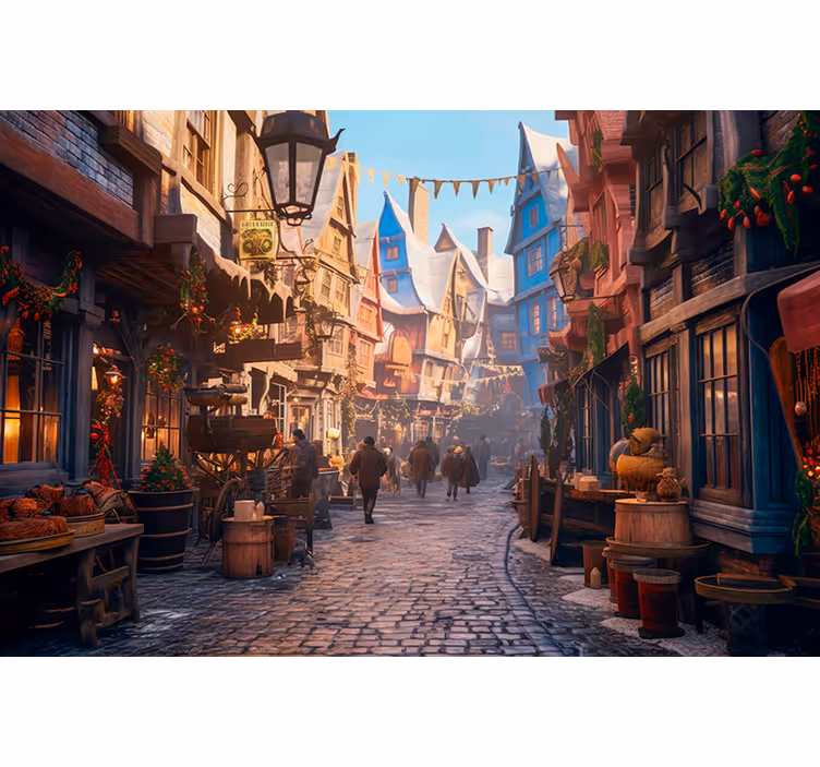 fototapeta fantasy mesto kúzelníkov - Tenstickers