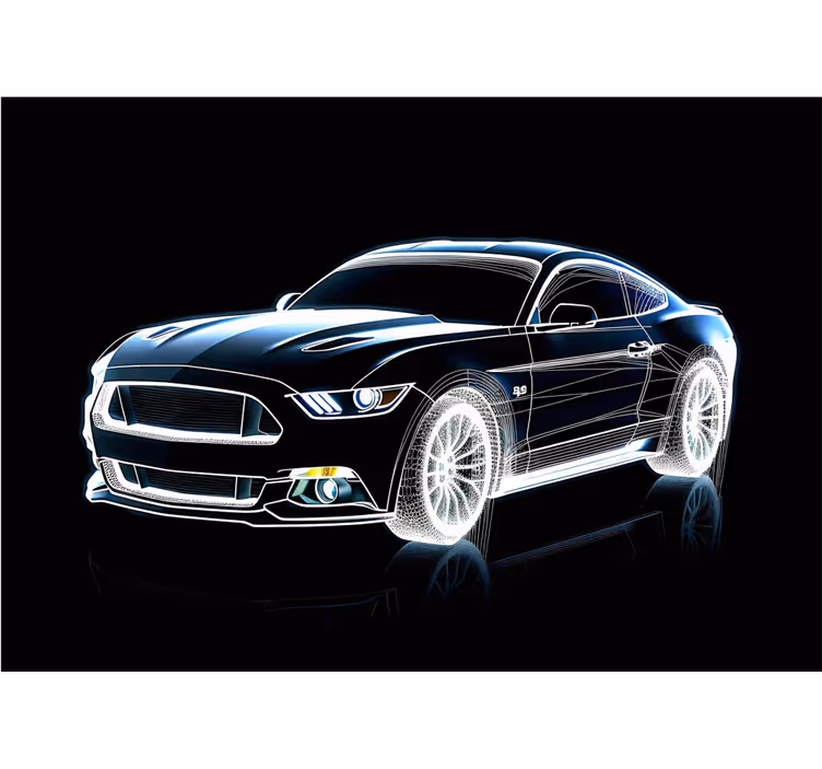 fototapeta do izby teenagera hologramové deportačné auto - Tenstickers
