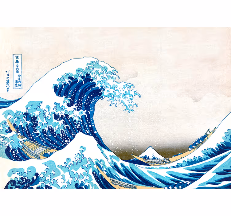 fototapeta klasické umenie kanagawa vlna - Tenstickers
