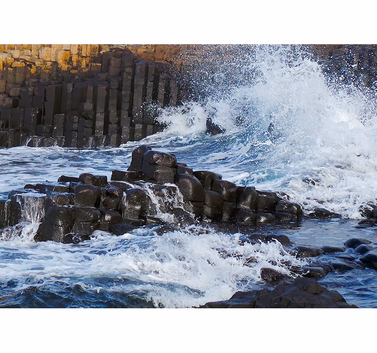 fototapety more oceánske čadičové stĺpy - Tenstickers