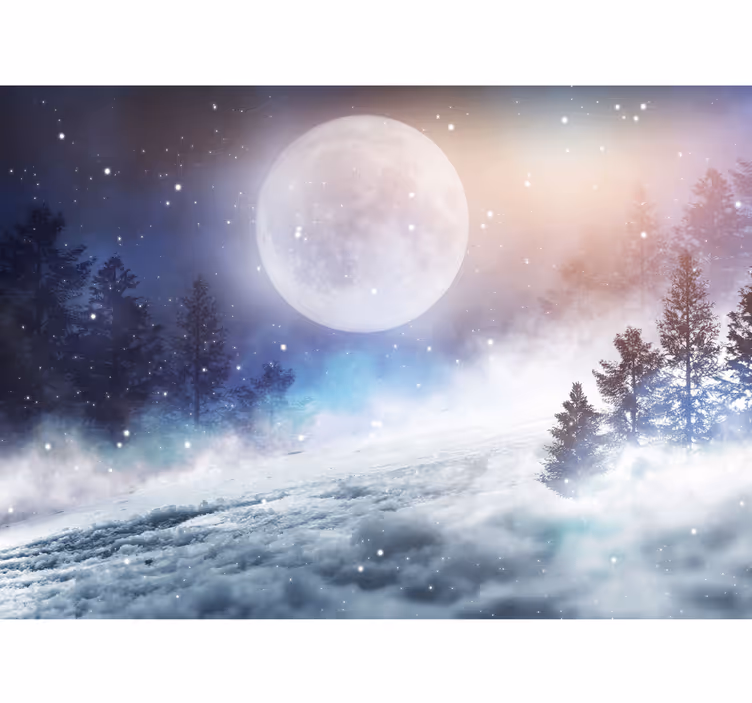 Fantasy les s úplňkami pre deti nástenné fototapeta - Tenstickers