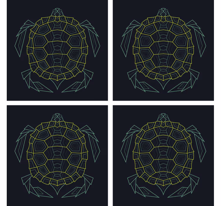 Abstraktné súbor geometrických korytnačka - Tenstickers