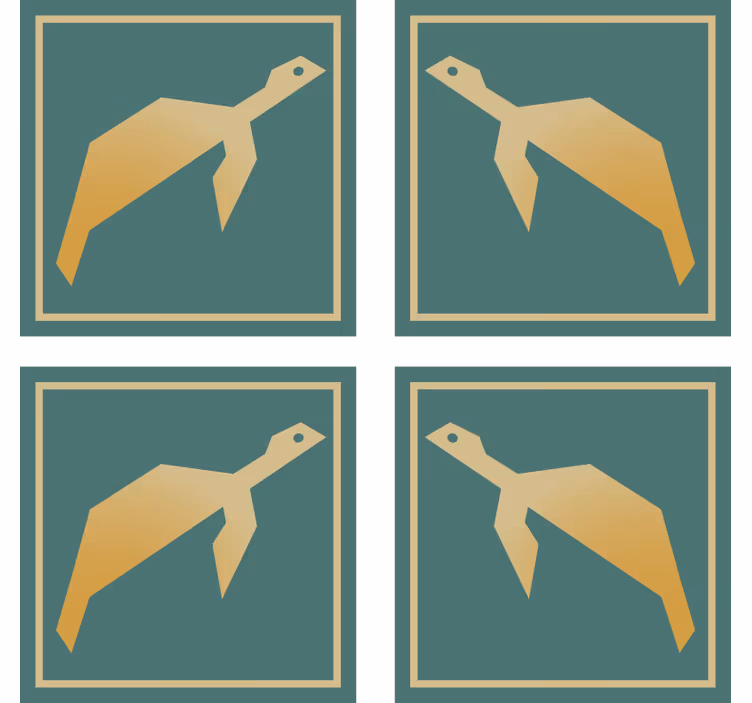 Sada geometrických korytnačiek - Tenstickers