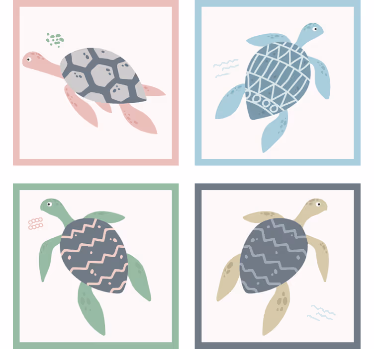 Mäkké farby korytnačka sada - Tenstickers