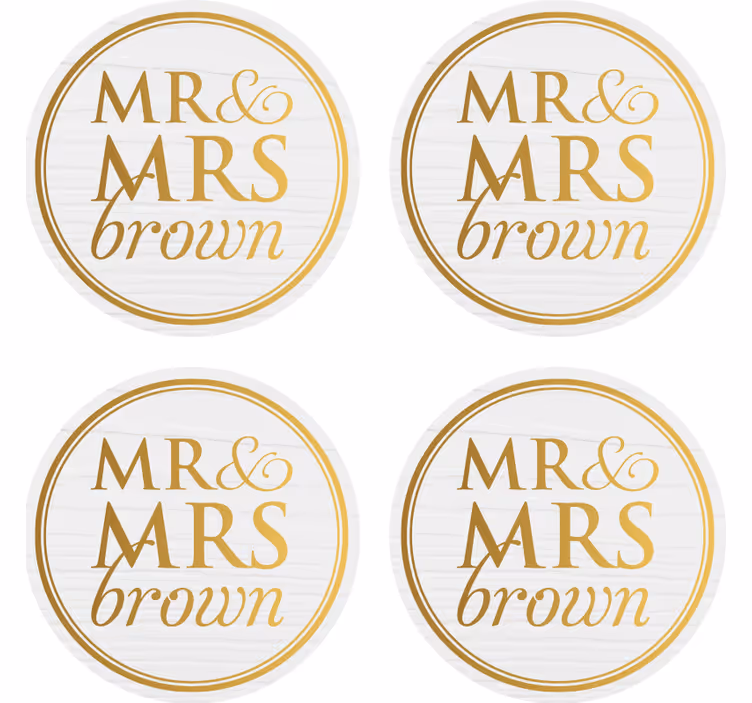 Elegantná prispôsobiteľná svadobná dráha mr & mrs - Tenstickers