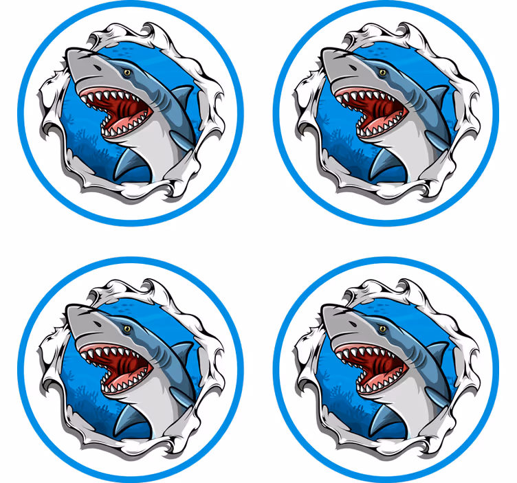 úžasná žralok 3d dráha - Tenstickers