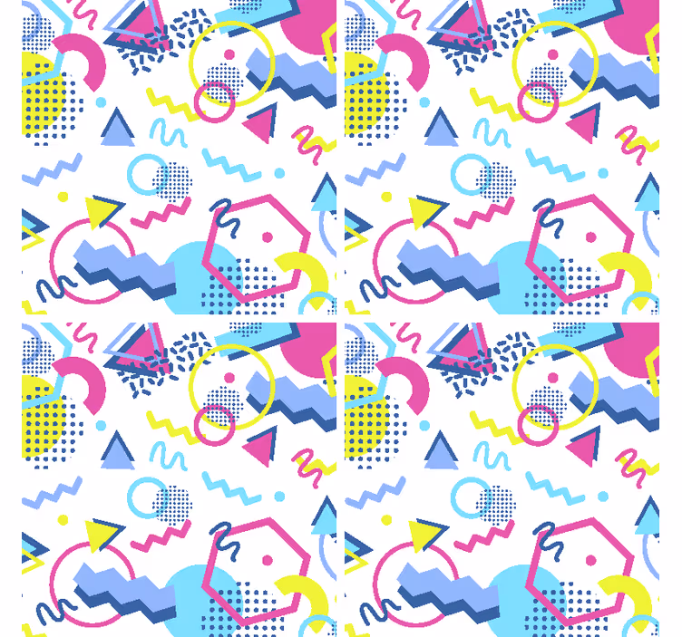 Zábavná podtácka s farebnými geometrickými vzormi - Tenstickers