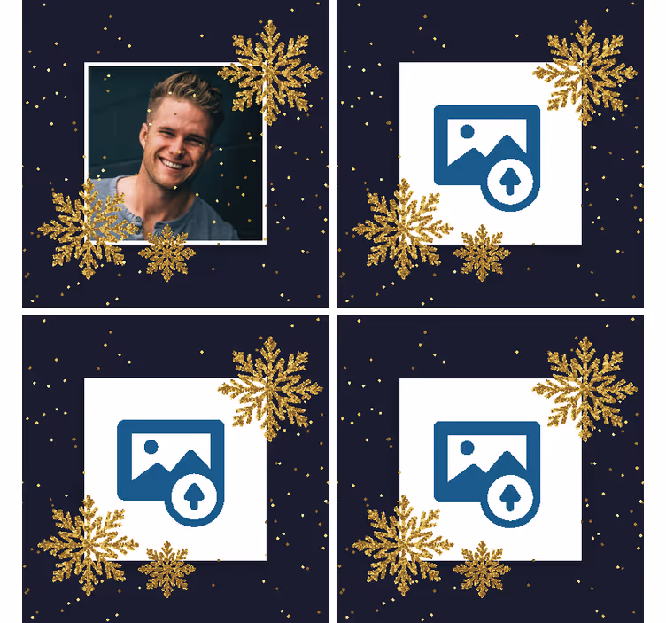 Vianočný rám s fotografiami vlastné tácky - Tenstickers