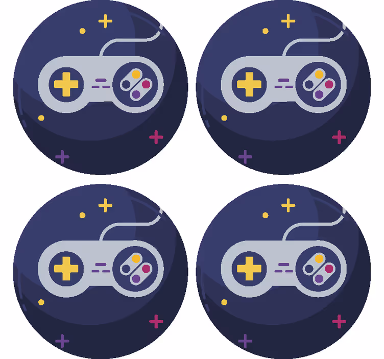 Zábavná podtácka s multicolor herným ovládačom - Tenstickers