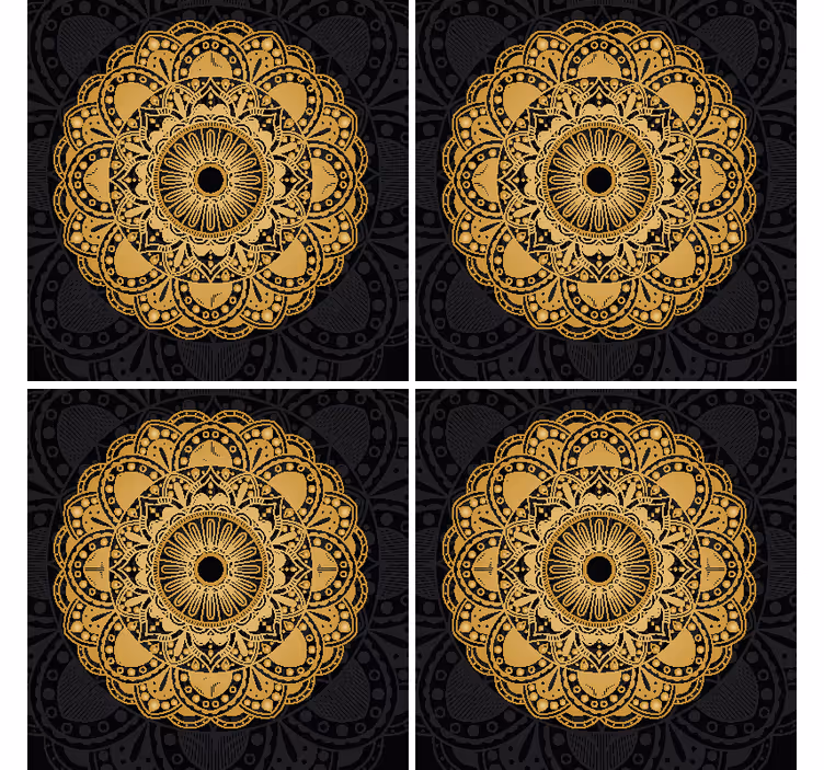 Zlatá mandala na pitie - Tenstickers