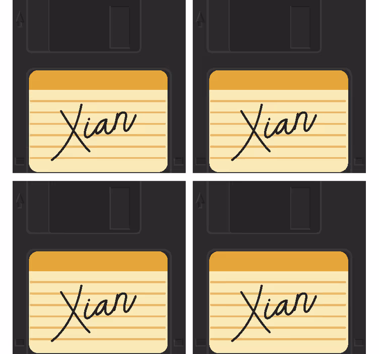 Disketa s názvom geek tácky - Tenstickers