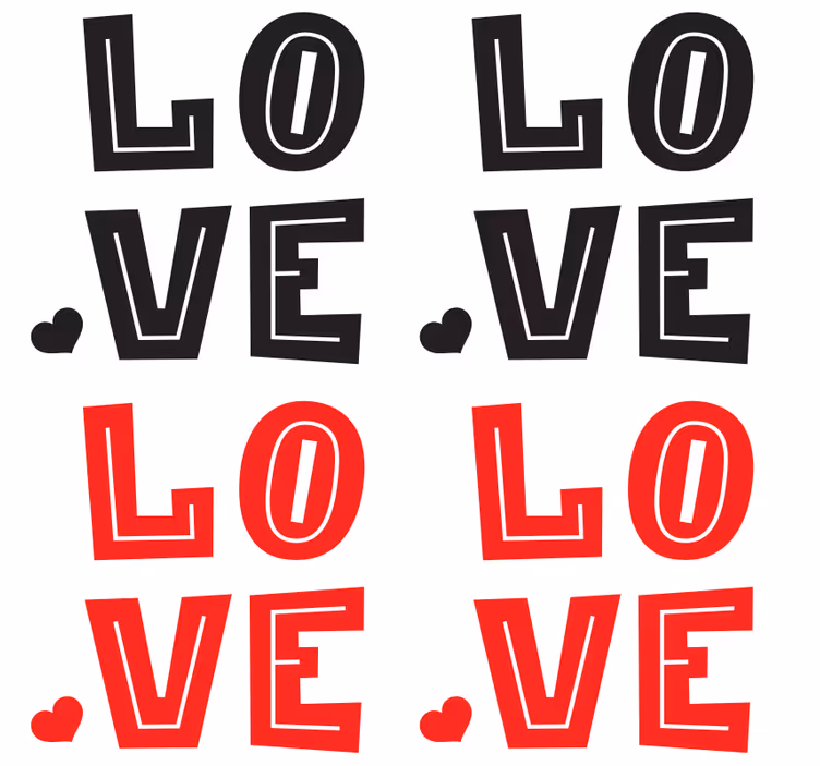 Podtácka s textom odvážna láska typografia - Tenstickers