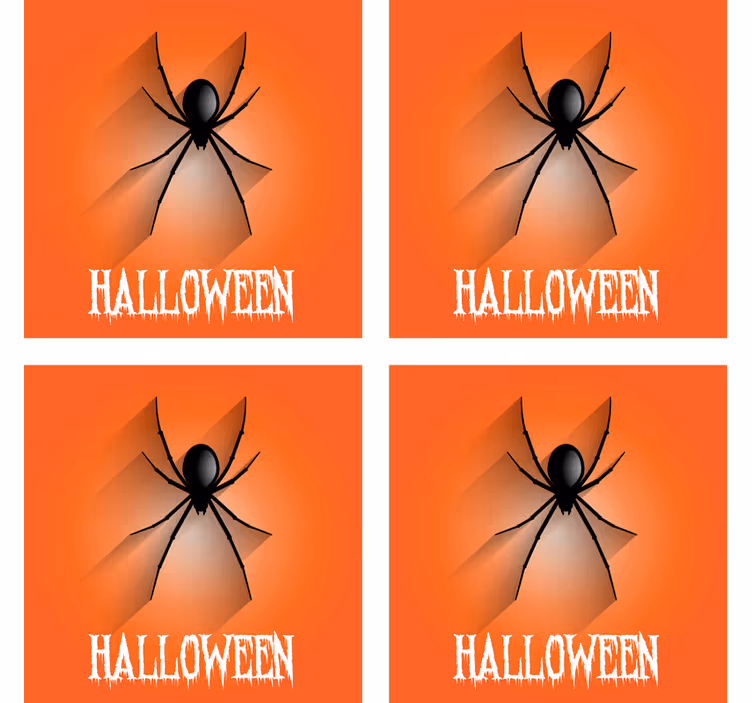 Podtácka halloween s desivým pavúkom - Tenstickers