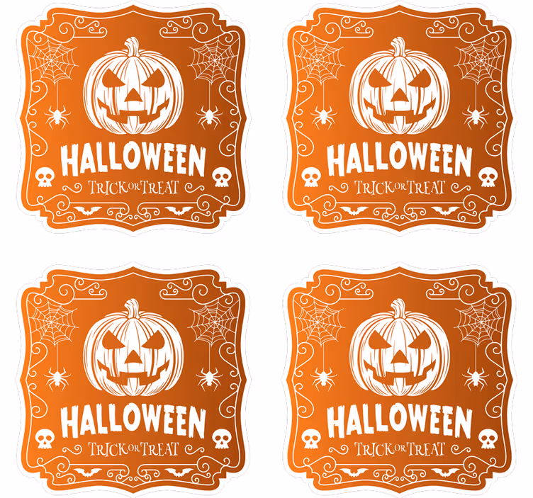 Podtácka halloween dizajn s tekvicou - Tenstickers