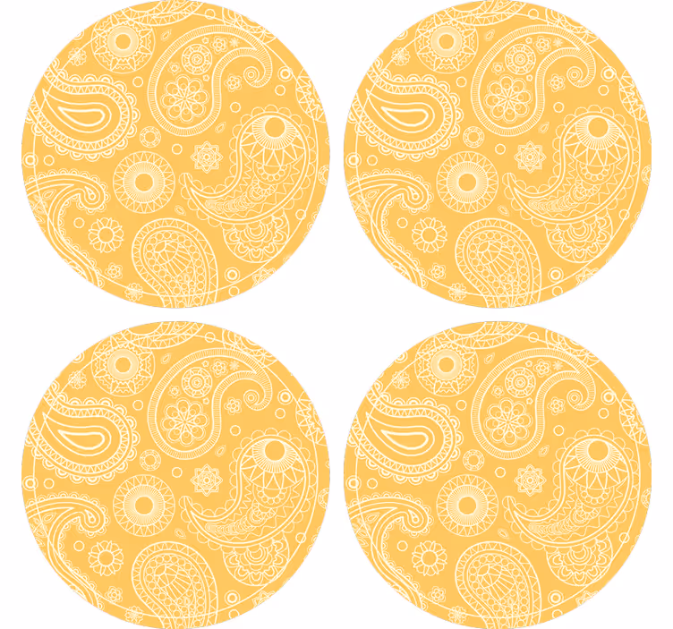 Podtácka s prepracovaným paisley vzorom - Tenstickers
