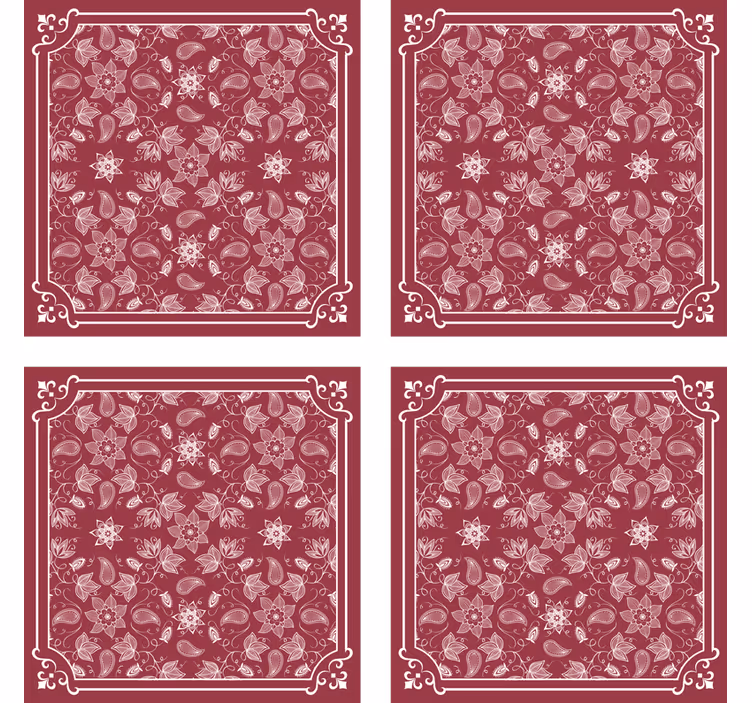 Podtácka vintage s kvetinovým vzorom - Tenstickers
