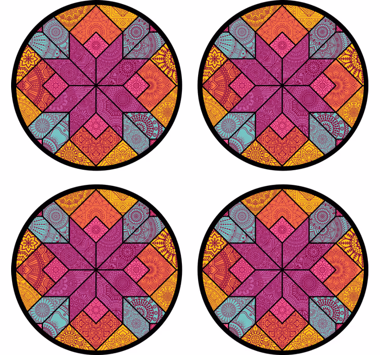 Podtácka Živá geometrická kompozícia - Tenstickers