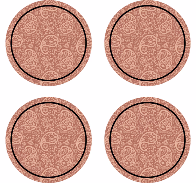 Podtácka s paisley kvetinovým vzorom - Tenstickers