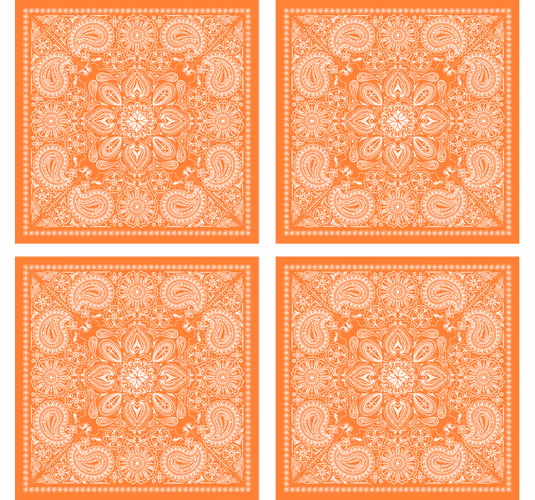 Podtácka s detailným motívom paisley - Tenstickers