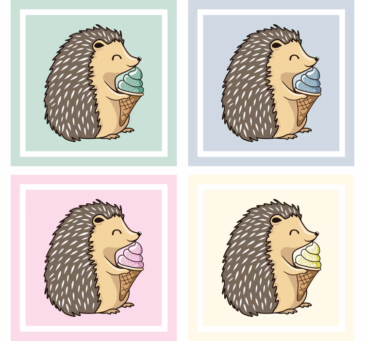 Zábavná podtácka ježko s nanukom - Tenstickers