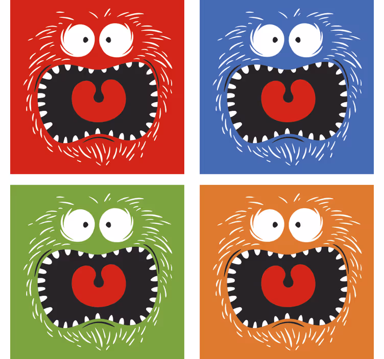 Moderná a farebná halloweenská tácka na nápoje - Tenstickers