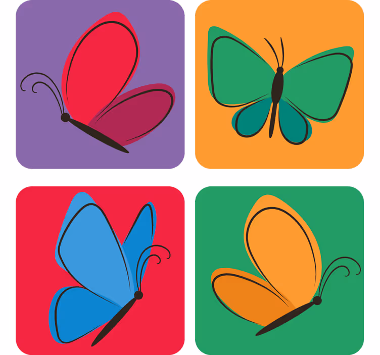 Motýle lietajúce pre deti horská dráha - Tenstickers