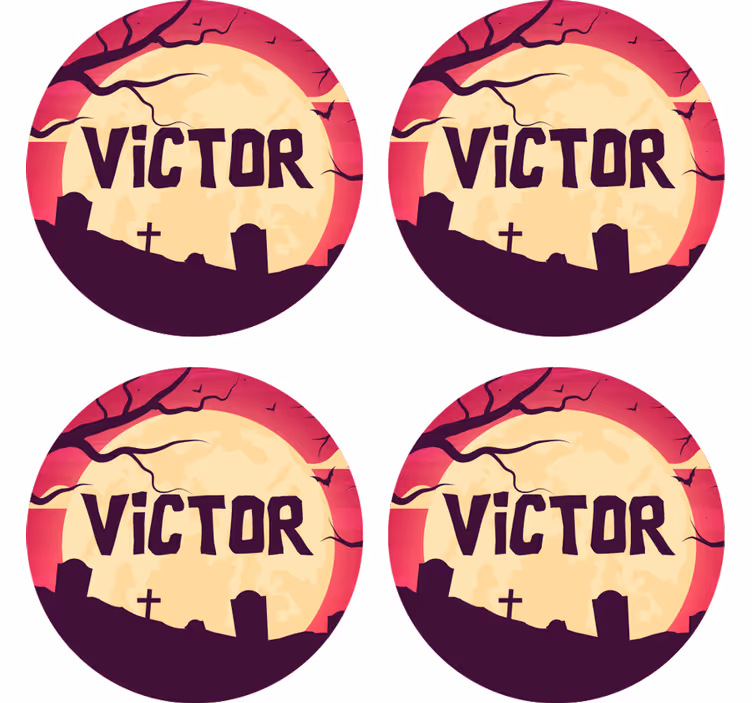 Podtácka halloween strašidelná mesičná scéna - Tenstickers