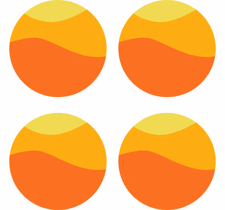 Podtácka vlnité farebné vrstvy - Tenstickers