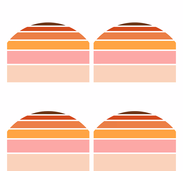 Podtácka vrstvený farebný tvar - Tenstickers