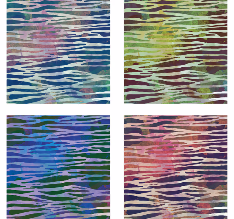 Abstraktná zebra textúra zebra coaster - Tenstickers