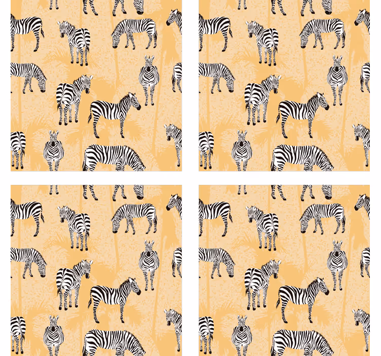 žltá zebra a palmová dráha - Tenstickers