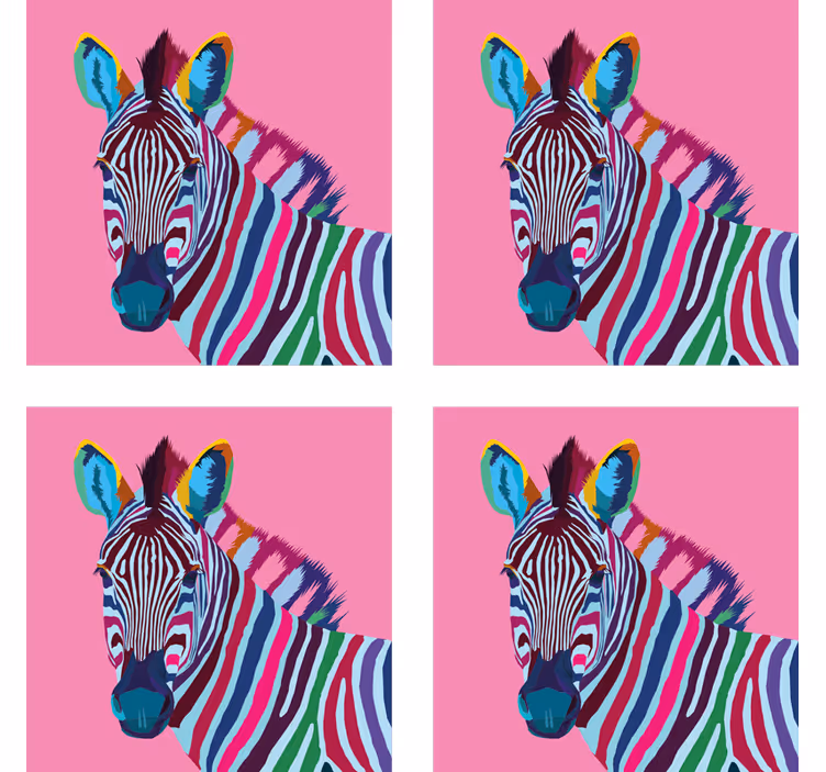 Zebra pop art zebra dráha - Tenstickers