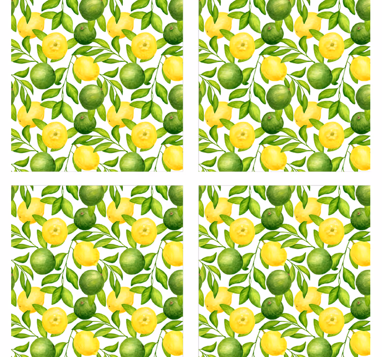 Podtácka Živý citrusový kvetinový vzor - Tenstickers