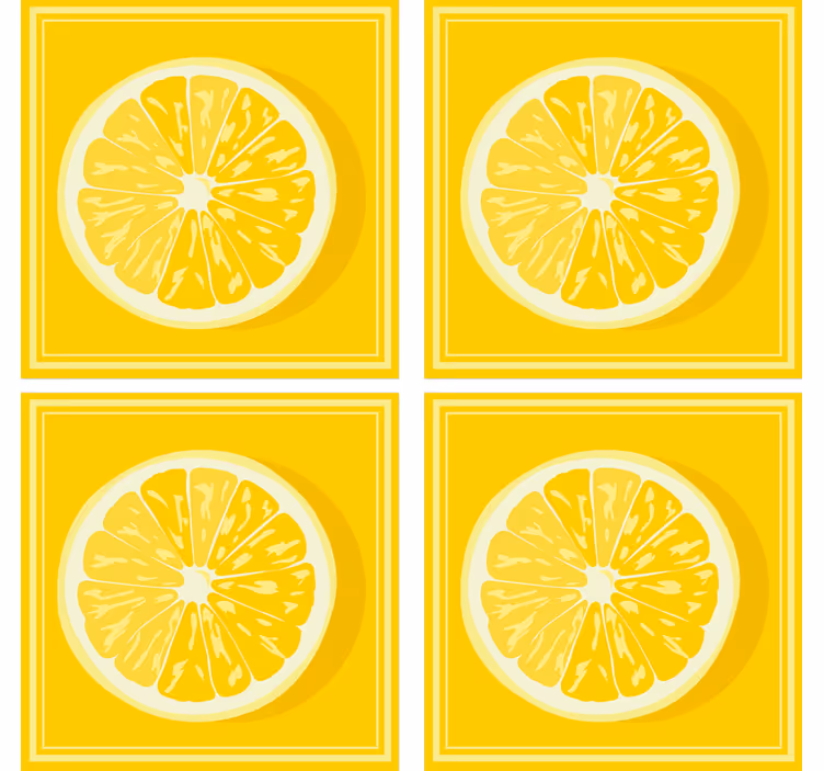 Podtácka v štýle citrusového plátku - Tenstickers