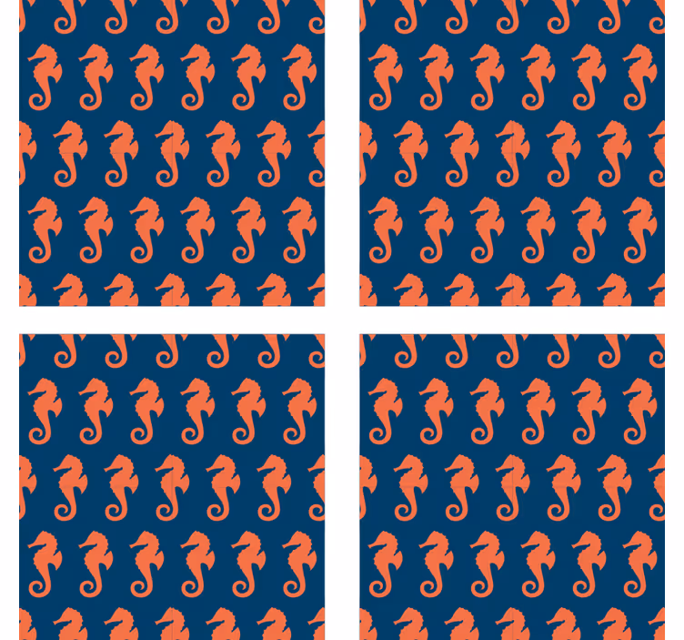 Zábavná podtácka s motívom morského koníka - Tenstickers