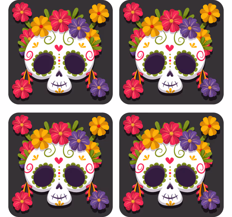 Deň mŕtvej kvetinovej dráhy halloween - Tenstickers