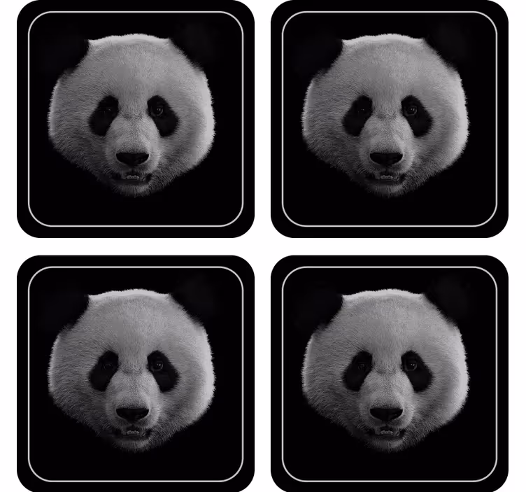 Zábavná podtácka s panda tvárou - Tenstickers