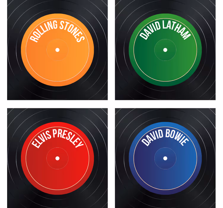 Zábavná podtácka s vinylovými nálepkami - Tenstickers
