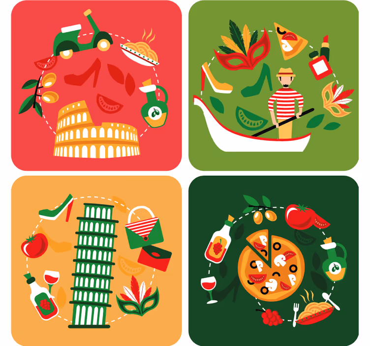 Najslávnejšie ikony talianska viac tácky - Tenstickers