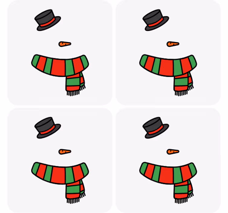 Vianočná dráha bez tváre snehuliaka - Tenstickers