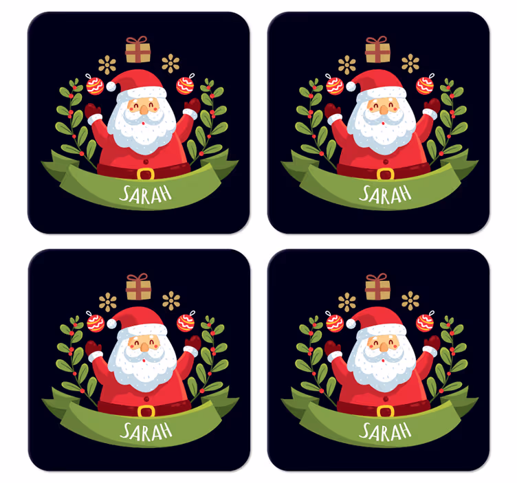 Ježiško s menom vianočná tácka - Tenstickers