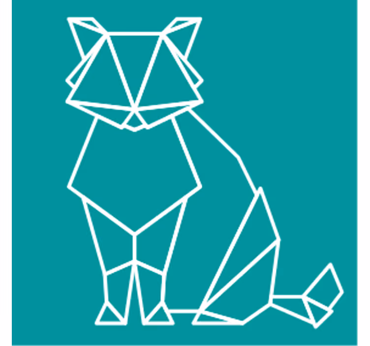 Zábavná podtácka geometrických zvieracích obrysov - Tenstickers
