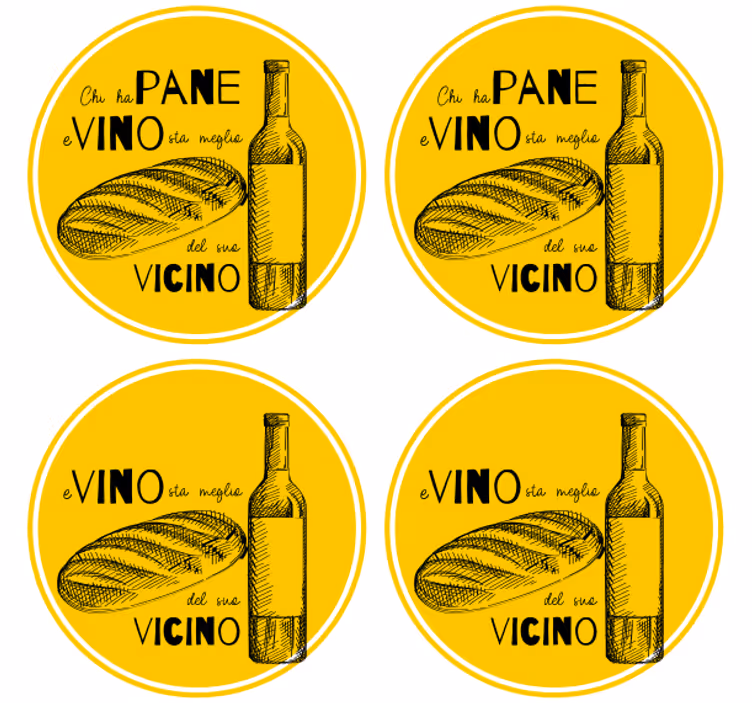 Podtácka na mieru na víno a chlieb - Tenstickers