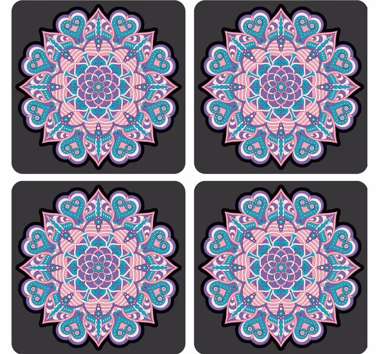 Boho mandala tácky - Tenstickers