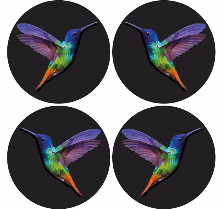 Geometrický kolibrík viac podložiek - Tenstickers