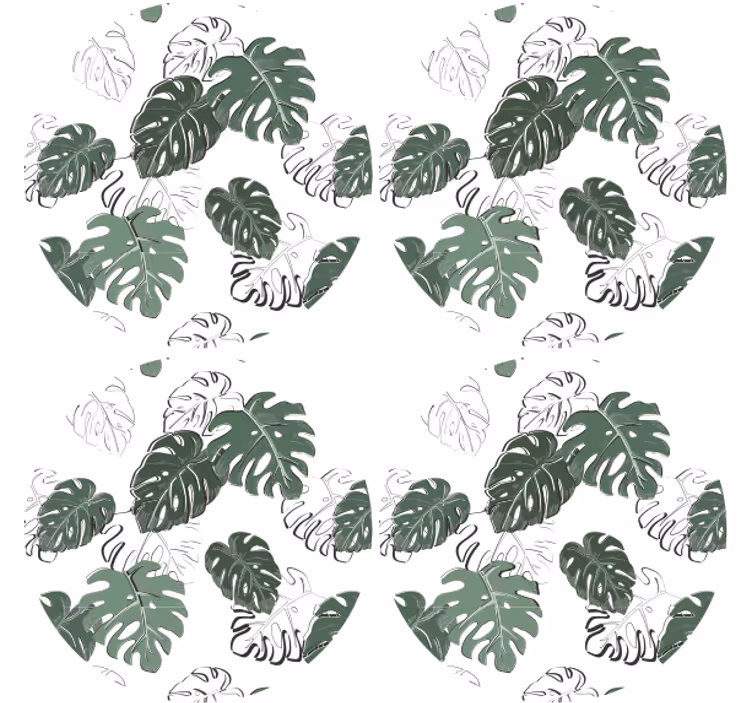 Monstera deliciosa zatáča viac tácky - Tenstickers
